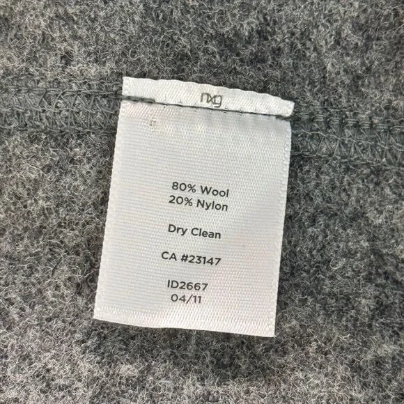 Talbots Petites Blazer Womens 12 Grey Wool Blend Jacket Felted Knit Lightweight - Picture 10 of 10